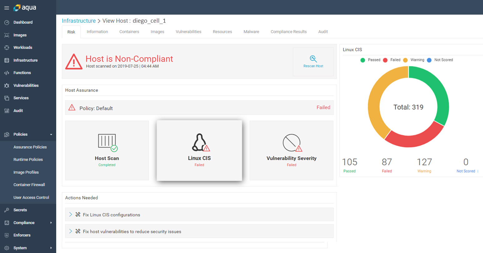 Pivotal container service security